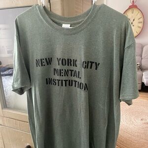 Short Sleeve Tee- Shirt New York City Mental Institution Cotton